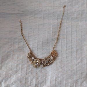 Gold Embellished Costume Necklace